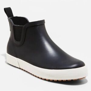 Universal Thread Shirley Rain Boots Black Waterproof Chelsea Size 8